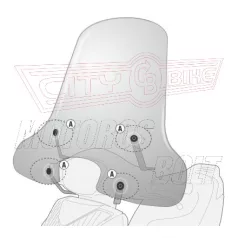   Plexi-szélvédő TARTÓ SYM SYMPHONY SR 50-125-151 (09-18) GIVI