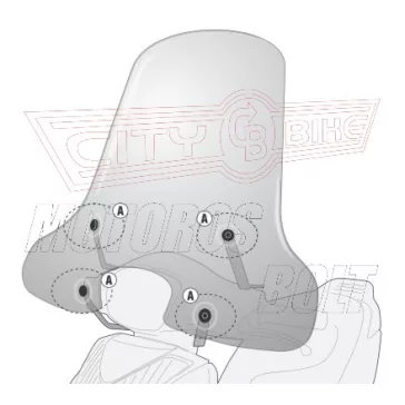   Plexi-szélvédő TARTÓ SYM SYMPHONY SR 50-125-151 (09-18) GIVI