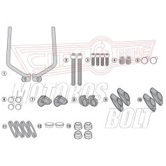   Plexi-szélvédő TARTÓ Ducati Scrambler 400 (2016-2021) / Ducati Scrambler Icon 800 (2015-2023) GIVI