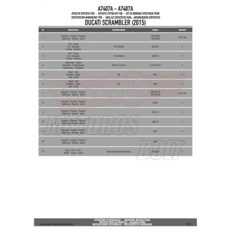 Plexi-szélvédő TARTÓ Ducati Scrambler 400 (2016-2021) / Ducati Scrambler Icon 800 (2015-2023) GIVI