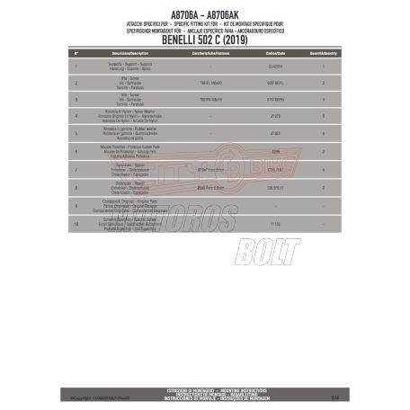 Plexi-szélvédő TARTÓ Benelli 502 C (19-24) GIVI