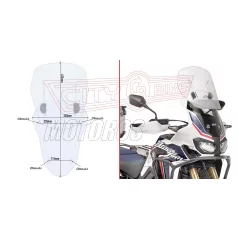   Plexi-szélvédő állítható Honda CRF 1000 L Africa Twin (2016-2017) / Honda CRF 1000 L Africa Twin (2018) / Honda CRF 1000 L Africa Twin Adventure Sports (2018) GIVI