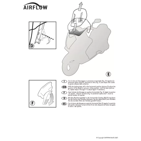 Plexi-szélvédő állítható HONDA CRF1000L Africa Twin (2016-2017) / CRF1000L Africa Twin (2018-2019) / CRF1000L Africa Twin Adventure Sports (2018-2019) GIVI