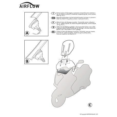 Plexi-szélvédő állítható SUZUKI V-Strom 800DE (2023-2025) / V-Strom 800SE (2023-2025) GIVI