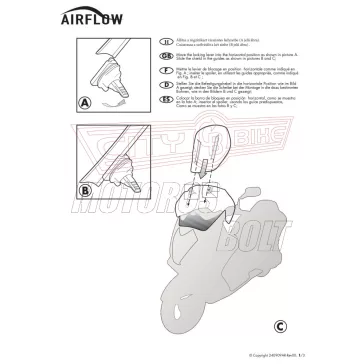 Plexi-szélvédő állítható BMW F 700 GS (13-17) GIVI