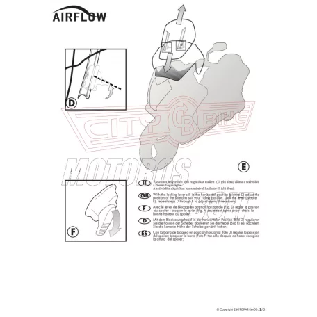 Plexi-szélvédő állítható BMW F 700 GS (13-17) GIVI