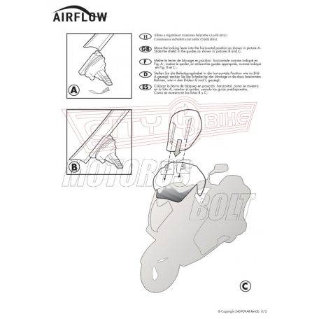 Plexi-szélvédő állítható BMW F 800 GS ADVENTURE (13-18) GIVI