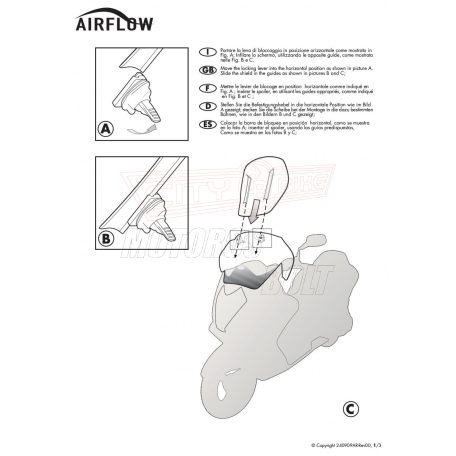 Plexi-szélvédő állítható MOTO GUZZI V85 TT (2019-2023) GIVI
