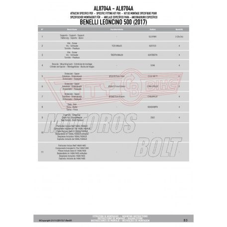 Plexi-szélvédő TARTÓ Benelli Leoncino/Trail 500 (2017-2024) GIVI