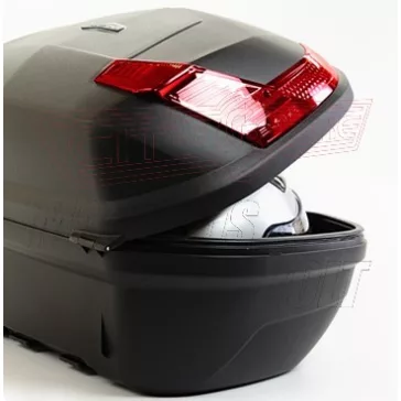   GIVI B47NML Monolock 47 L – prémium vízálló topcase - piros prizmával