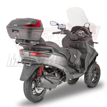   GIVI B47NML Monolock 47 L – prémium vízálló topcase - piros prizmával
