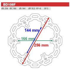 Féktárcsa HONDA  SH 300 / XL 1000 / CB / CBR      BRENTA