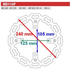 Féktárcsa HONDA XL650-700 / SW-T / NSS   BRENTA