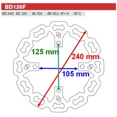 Féktárcsa HONDA NSS Forza / ADV 350     hátsó  BRENTA