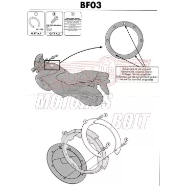   Rögzítő szett Tanklock és TanklockED táskákhoz BF03 GIVI