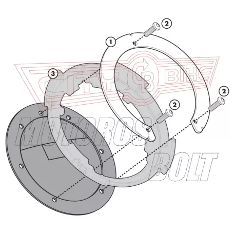 Rögzítő szett Tanklock és TanklockED táskákhoz BF03 GIVI
