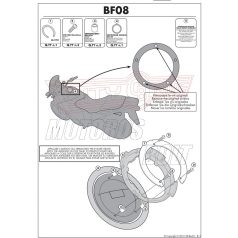   Rögzítő szett Tanklock és TanklockED táskákhoz BF08 GIVI