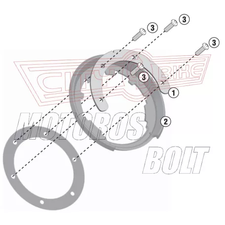Rögzítő szett Tanklock és TanklockED táskákhozhoz BF11 GIVI