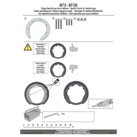 Rögzítő szett Tanklock és TanklockED táskákhoz BF12 GIVI