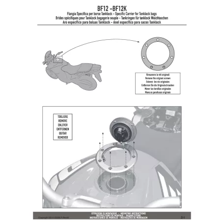 Rögzítő szett Tanklock és TanklockED táskákhoz BF12 GIVI