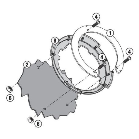 Rögzítő szett Tanklock és TanklockED táskákhoz BF19 GIVI