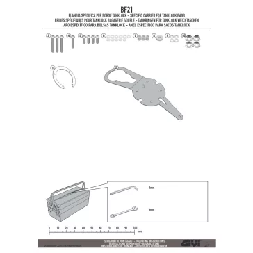   Rögzítő szett Tanklock és TanklockED táskákhoz BF21 GIVI