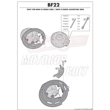   Rögzítő szett Tanklock és TanklockED táskákhoz BF22 GIVI
