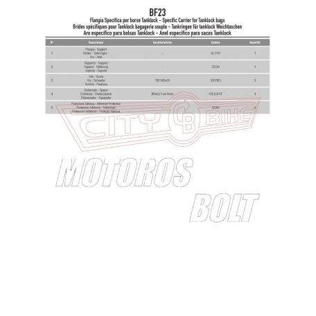 Rögzítő szett Tanklock és TanklockED táskákhoz BF23 GIVI