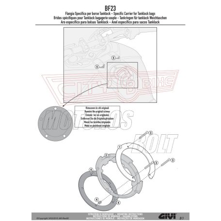Rögzítő szett Tanklock és TanklockED táskákhoz BF23 GIVI