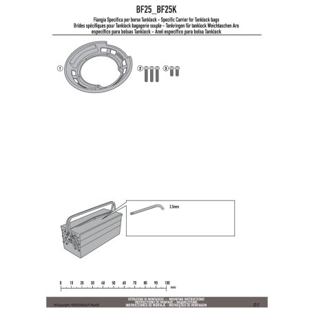Rögzítő szett NÉHÁNY Tanklock és TanklockED táskához BF25 GIVI