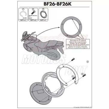   Rögzítő szett NÉHÁNY Tanklock és TanklockED táskához BF26 GIVI