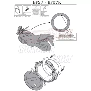   Rögzítő szett Tanklock és TanklockED táskákhoz BF27 GIVI
