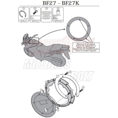 Rögzítő szett Tanklock és TanklockED táskákhoz BF27 GIVI