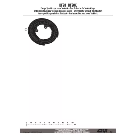 Rögzítő szett Tanklock és TanklockED táskákhoz BF28 GIVI