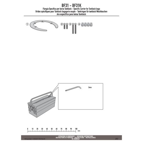 Rögzítő szett Tanklock és TanklockED táskákhoz BF31 GIVI