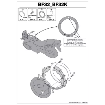   Rögzítő szett Tanklock és TanklockED táskákhoz BF32 GIVI