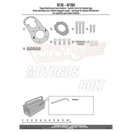 Rögzítő szett Tanklock és TanklockED táskákhoz BF36 GIVI