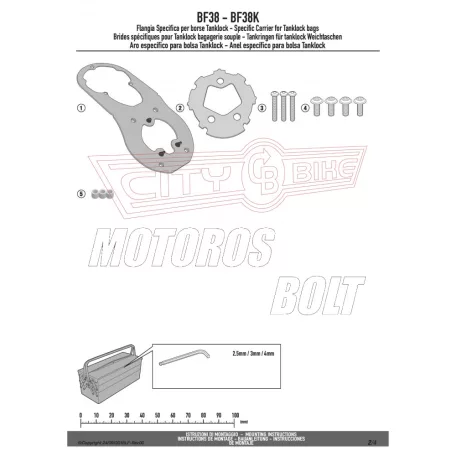 Rögzítő szett Tanklock és TanklockED táskákhoz BF38 GIVI