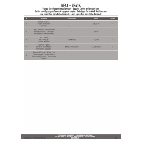 Rögzítő szett Tanklock és TanklockED táskákhoz BF41 GIVI