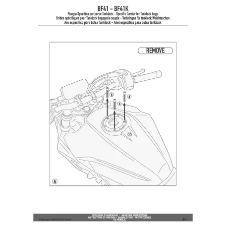 Rögzítő szett Tanklock és TanklockED táskákhoz BF41 GIVI