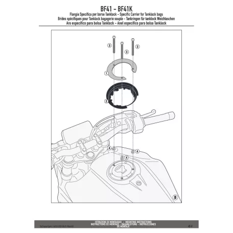 Rögzítő szett Tanklock és TanklockED táskákhoz BF41 GIVI