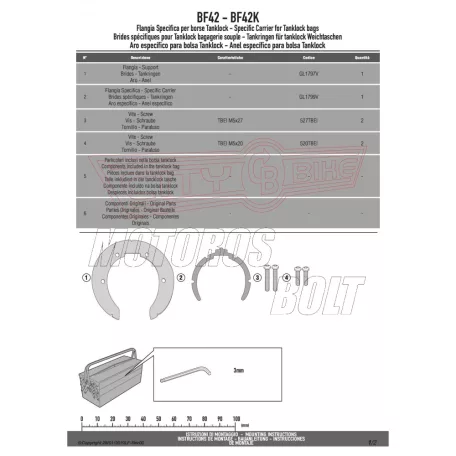 Rögzítő szett Tanklock és TanklockED táskákhoz BF42 GIVI