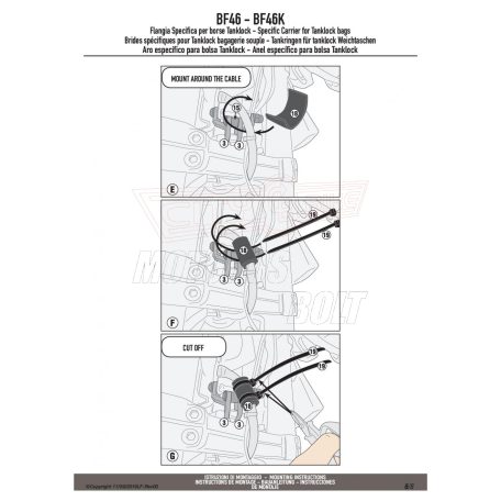 Rögzítő szett Tanklock és TanklockED táskákhozhoz BF46 GIVI
