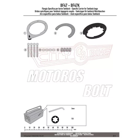Rögzítő szett Tanklock és TanklockED táskákhoz BF47 GIVI