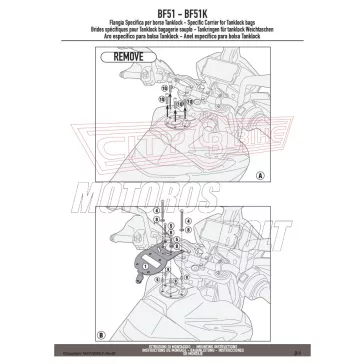   Rögzítő szett Tanklock és TanklockED táskákhoz BF51 GIVI