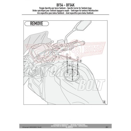 Rögzítő szett Tanklock és TanklockED táskákhoz BF54 GIVI
