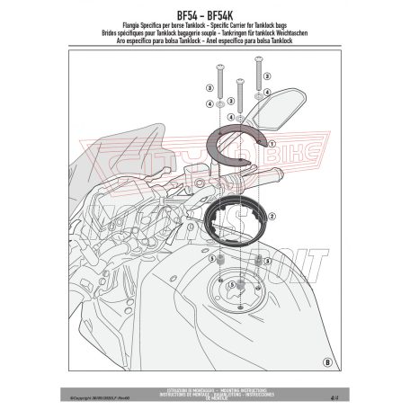 Rögzítő szett Tanklock és TanklockED táskákhoz BF54 GIVI