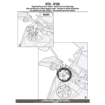   Rögzítő szett Tanklock és TanklockED táskákhoz BF59 GIVI
