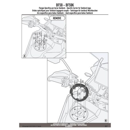 Rögzítő szett Tanklock és TanklockED táskákhoz BF59 GIVI