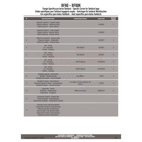 Rögzítő szett Tanklock és TanklockED táskákhoz BF60 GIVI